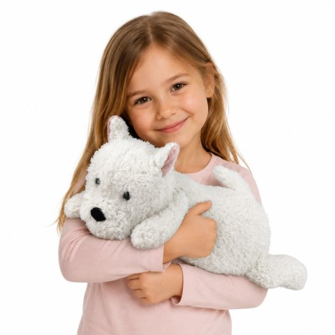 LEAN Toys Pluszowy Pies West Highland Przytulanka Maskotka Biały 40 cm
