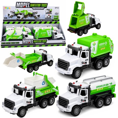 LEAN Toys Pojazd Komunalny Metalowa Kabina Napęd Otwierane Drzwi Światła Dźwięki 1:46