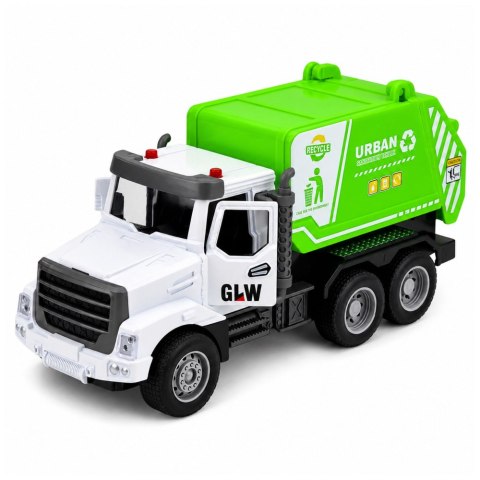 LEAN Toys Pojazd Komunalny Metalowa Kabina Napęd Otwierane Drzwi Światła Dźwięki 1:46