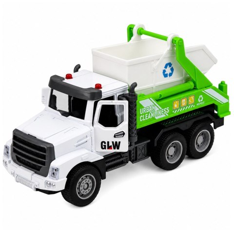 LEAN Toys Pojazd Komunalny Metalowa Kabina Napęd Otwierane Drzwi Światła Dźwięki 1:46