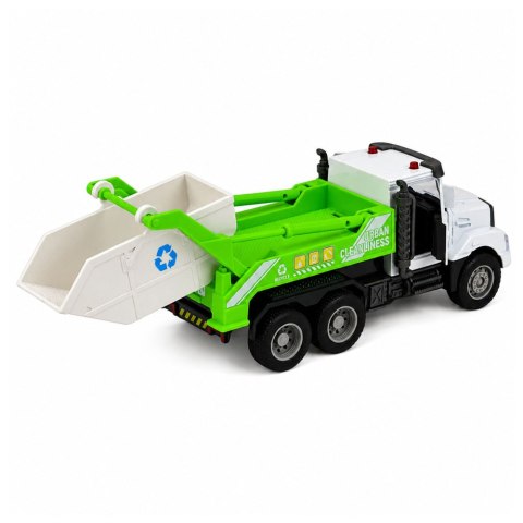 LEAN Toys Pojazd Komunalny Metalowa Kabina Napęd Otwierane Drzwi Światła Dźwięki 1:46
