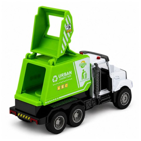 LEAN Toys Pojazd Komunalny Metalowa Kabina Napęd Otwierane Drzwi Światła Dźwięki 1:46