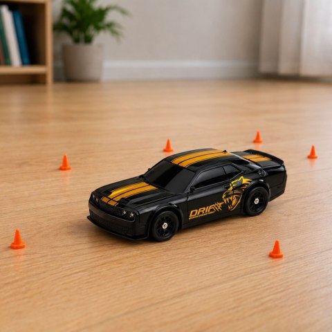 LEAN Toys Samochód Sportowy Do Driftu RC Wymienna Karoseria Koła 4WD Czarny 1:43