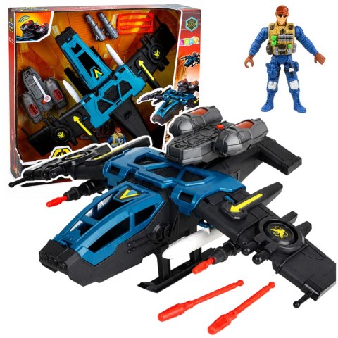 LEAN Toys Samolot Szturmowy Wojskowy Figurka Żołnierza Wyrzutnie Światła Dźwięki