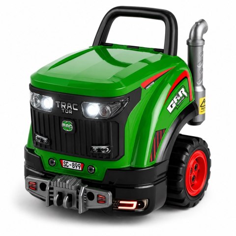 LEAN Toys Traktor Do Rozkręcania Mały Majsterkowicz Światła Dźwięki Para Wodna