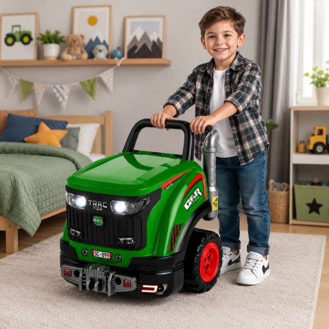 LEAN Toys Traktor Do Rozkręcania Mały Majsterkowicz Światła Dźwięki Para Wodna