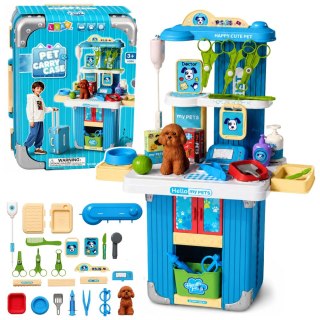LEAN Toys Walizka Weterynarza Zestaw Do Pielęgnacji Opieki Piesek Brązowy Akcesoria