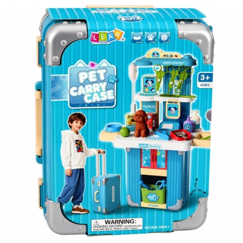 LEAN Toys Walizka Weterynarza Zestaw Do Pielęgnacji Opieki Piesek Brązowy Akcesoria