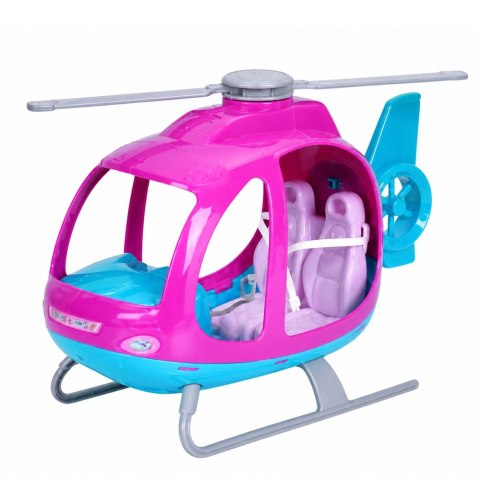 LEAN Toys Zestaw Lalka Anlily Duży Helikopter Ruchome Śmigła Zestaw Fioletowy