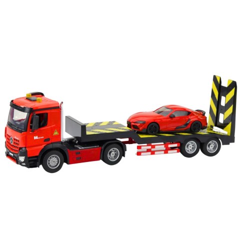 LEAN Toys Zestaw Laweta Zdalnie Sterowana RC Auto Sportowe Osobowe Czerwone 1:16