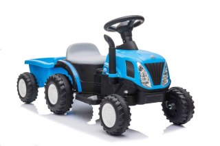 LEAN CARS Traktor Na Akumulator z Przyczepą A009 Niebieski