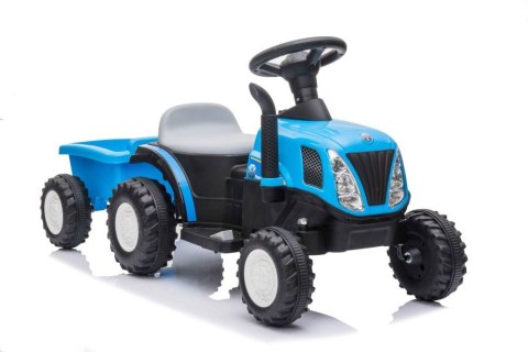 LEAN CARS Traktor Na Akumulator z Przyczepą A009 Niebieski