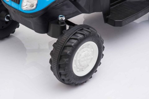 LEAN CARS Traktor Na Akumulator z Przyczepą A009 Niebieski