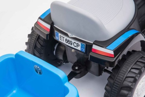 LEAN CARS Traktor Na Akumulator z Przyczepą A009 Niebieski