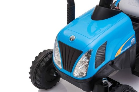 LEAN CARS Traktor Na Akumulator z Przyczepą A009 Niebieski