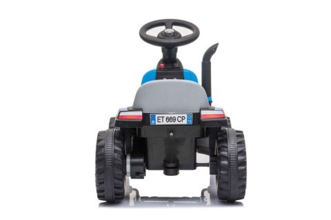 LEAN CARS Traktor Na Akumulator z Przyczepą A009 Niebieski