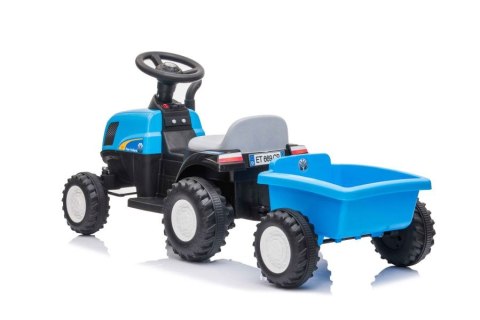 LEAN CARS Traktor Na Akumulator z Przyczepą A009 Niebieski
