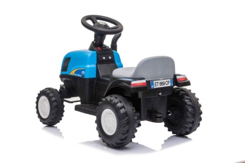 LEAN CARS Traktor Na Akumulator z Przyczepą A009 Niebieski