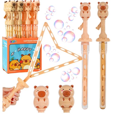 LEAN TOYS Bańki Mydlane Duża Różdżka Rozkładana Kapibara 49,5 cm 100 ml