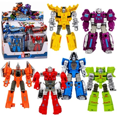 LEAN TOYS Robot Dinozaur 2w1 Zmieniający Się Ruchome Elementy Figurka Mix