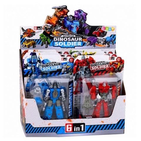 LEAN TOYS Robot Dinozaur 2w1 Zmieniający Się Ruchome Elementy Figurka Mix