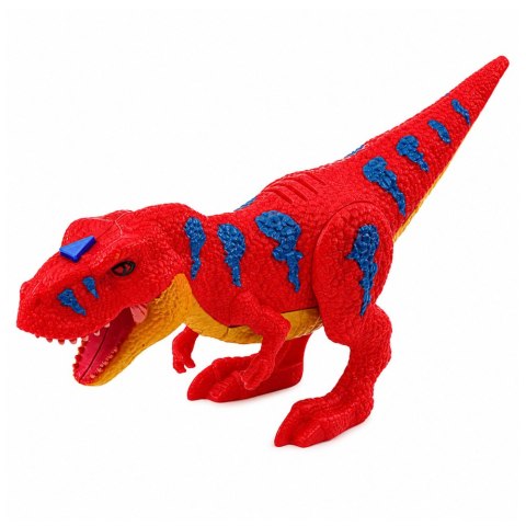 LEAN Toys Ciężarówka Transporter Z Klatką Figurka Dinozaur T-Rex Światła Dźwięki 1:12