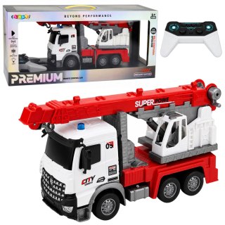 LEAN Toys Ciężarówka z Dźwigiem Zdalnie Sterowana RC Ruchomy Obrotowy Dźwig 1:14
