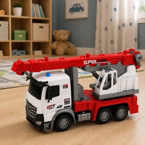 LEAN Toys Ciężarówka z Dźwigiem Zdalnie Sterowana RC Ruchomy Obrotowy Dźwig 1:14