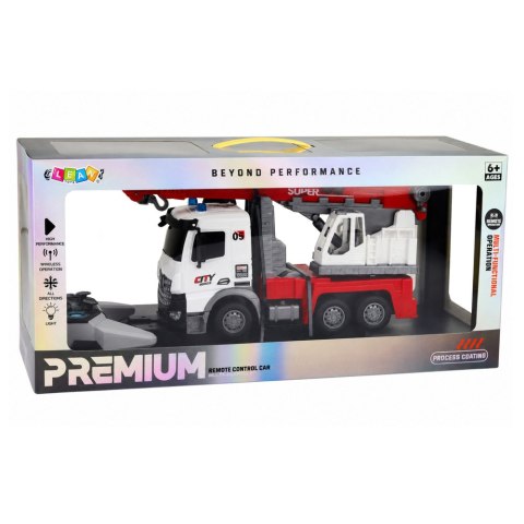 LEAN Toys Ciężarówka z Dźwigiem Zdalnie Sterowana RC Ruchomy Obrotowy Dźwig 1:14