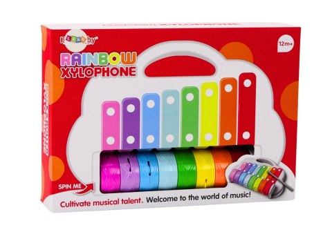 LEAN Toys Cymbałki Tęczowe Instrument Dla Dzieci Edukacyjny Interaktywny Kolorowe