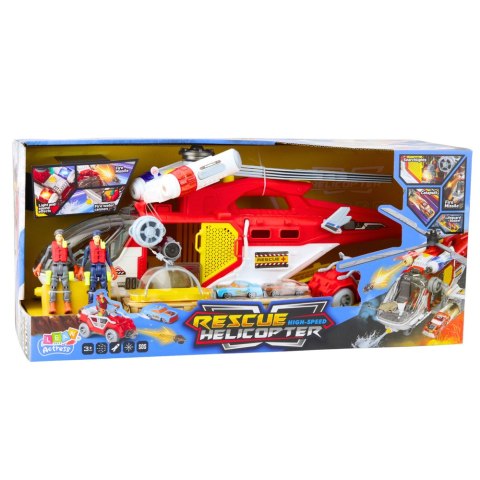 LEAN Toys Helikopter Ratunkowy Wielofunkcyjny Akcesoria Zestaw Światła Dźwięki