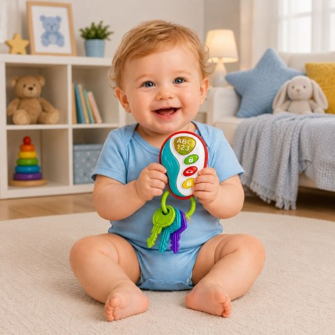 LEAN Toys Interaktywne Klucze Pilocik Do Samochodu Dla Malucha Światła Dźwięki