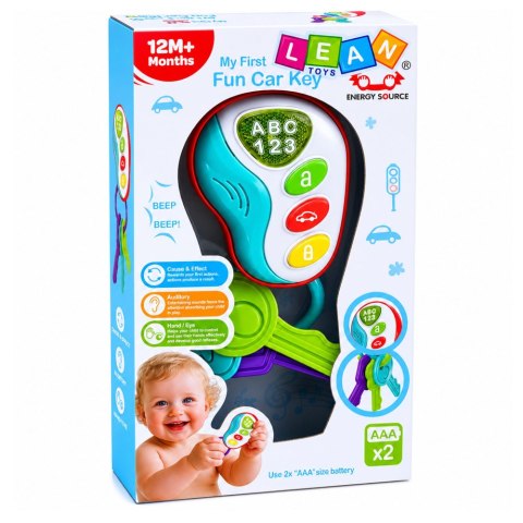 LEAN Toys Interaktywne Klucze Pilocik Do Samochodu Dla Malucha Światła Dźwięki