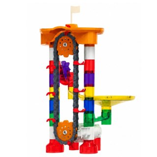 LEAN Toys Klocki Konstrukcyjne Kosmiczny Tor Dla Kulek Tunele Kolorowy 3D 85 el.