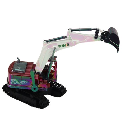 LEAN Toys Koparka Gąsienicowa Zdalnie Sterowana RC Ruchome Ramię Kameleon Światła 1:14