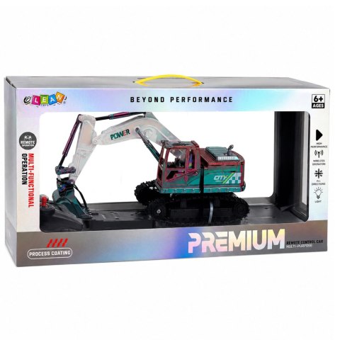 LEAN Toys Koparka Gąsienicowa Zdalnie Sterowana RC Ruchome Ramię Kameleon Światła 1:14