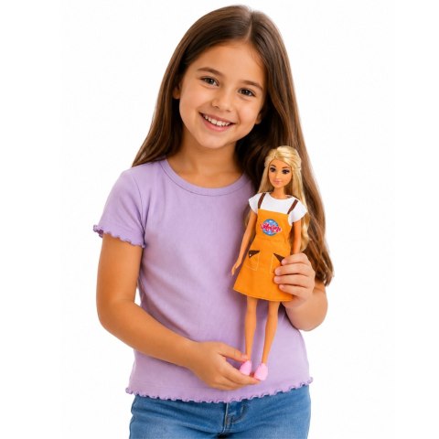 LEAN Toys Lalka Anlily Kasjerka Sprzedawczyni Kasa Sklepowa Produkty Spożywcze