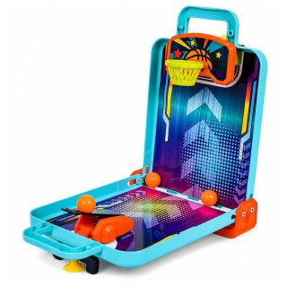LEAN Toys Mini Gra Zręcznościowa 3w1 Koszykówka Pinball Kręgle Przenośna Walizka