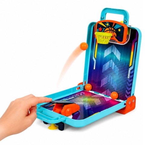 LEAN Toys Mini Gra Zręcznościowa 3w1 Koszykówka Pinball Kręgle Przenośna Walizka