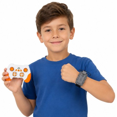 LEAN Toys Nowoczesny Samochód Zdalnie Sterowany RC Stacja Światła Dym Niebieski 1:16