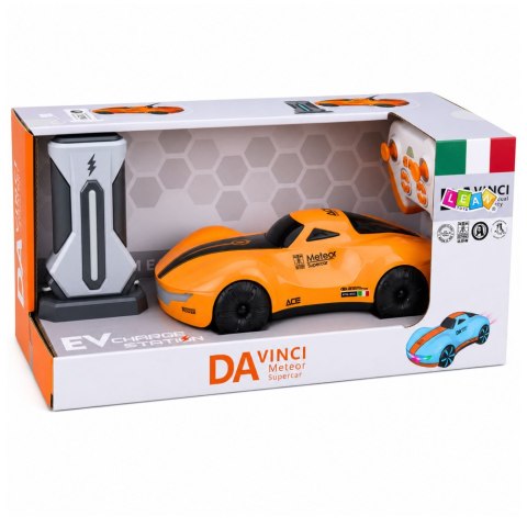 LEAN Toys Nowoczesny Samochód Zdalnie Sterowany RC Stacja Światła Dym Pomarańczowy 1:16