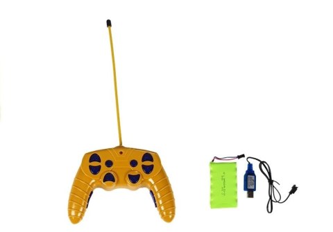 LEAN Toys Pojazd Budowlany Dźwig Zdalnie Sterowany RC Ruchome Ramie Światła Żółty