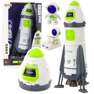 LEAN Toys Rakieta Kosmiczna Statek Figurki Astronautów Światła Dźwięki