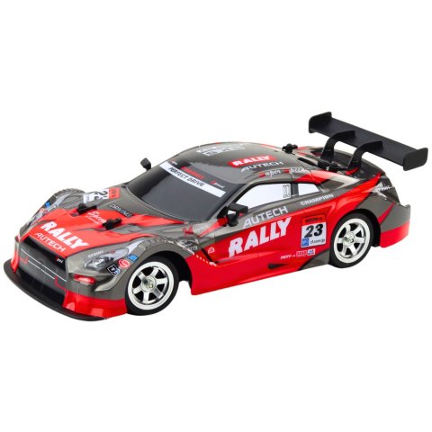 LEAN Toys Samochód Wyścigowy Auto Do Driftu RC Czerwono Czarny 30km/h 1:16