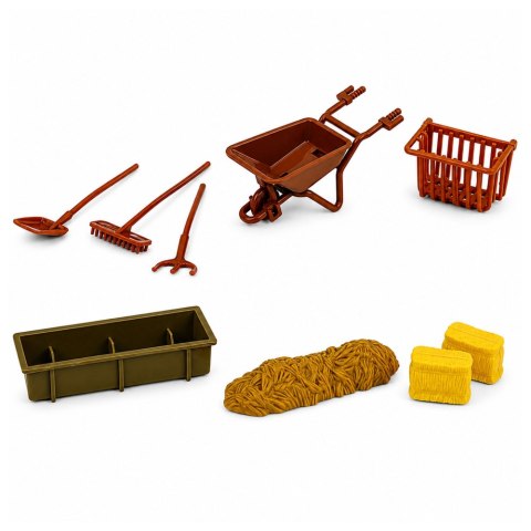 LEAN Toys Zestaw Farma W Traktorze Pojazdy Rolnicze Zwierzęta Figurki Akcesoria 28el.