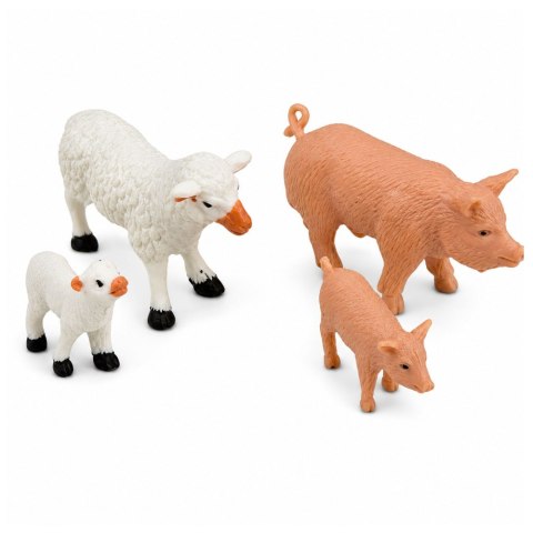 LEAN Toys Zestaw Farma W Traktorze Pojazdy Rolnicze Zwierzęta Figurki Akcesoria 28el.