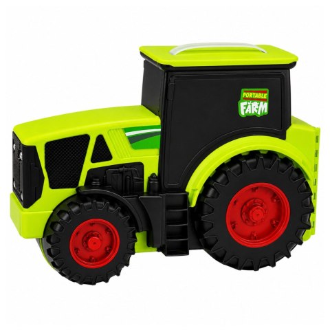 LEAN Toys Zestaw Farma W Traktorze Pojazdy Rolnicze Zwierzęta Figurki Akcesoria 28el.