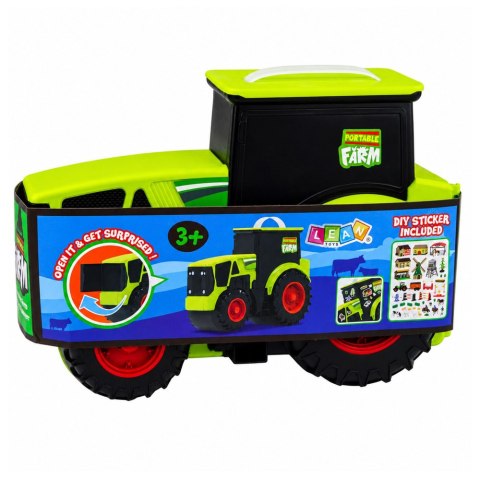 LEAN Toys Zestaw Farma W Traktorze Pojazdy Rolnicze Zwierzęta Figurki Akcesoria 28el.
