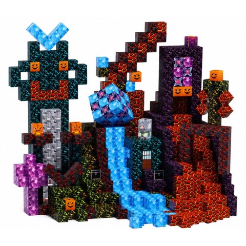 LEAN Toys Zestaw Klocki Magnetyczne Kostki Sześciany Piksele 3D Mroczny Świat 100 el.