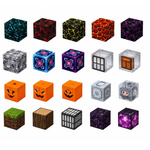 LEAN Toys Zestaw Klocki Magnetyczne Kostki Sześciany Piksele 3D Mroczny Świat 100 el.